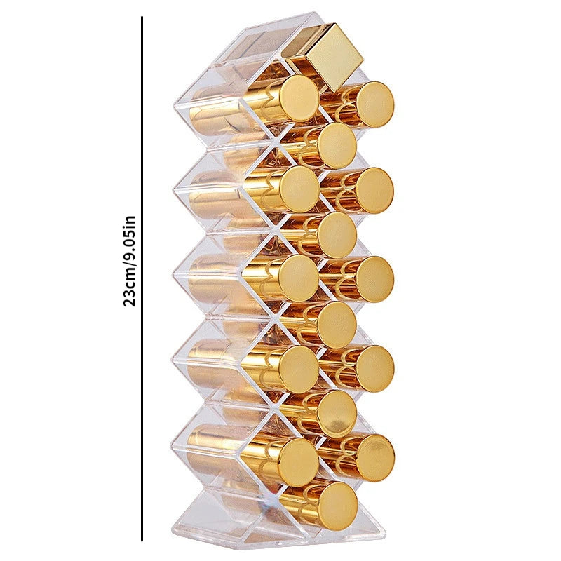 1pcs Fish Shape 16 compartments Vertical Lipstick Organizer Lipstick Storage Case Cosmetic Organizer