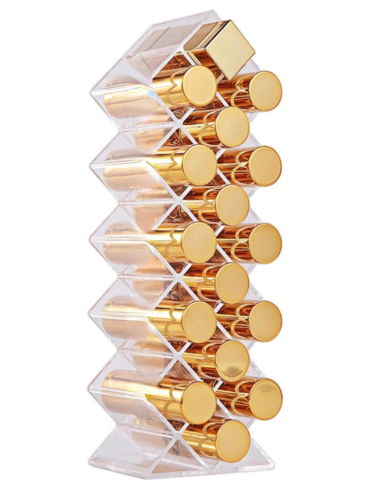 1pcs Fish Shape 16 compartments Vertical Lipstick Organizer Lipstick Storage Case Cosmetic Organizer